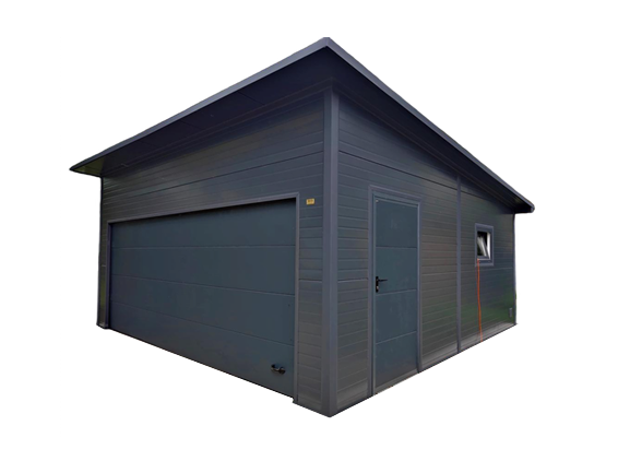 Garaż dwustanowiskowy dach jednospadowy